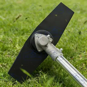 Garden Power Tool Accessories Two Toothed Rectangular Manganese Steel Blade for Brush Cutter Lawn Mower Blade (305mm Rhombus ), Replacement Blade, Durable Lawn Care Tool, Efficient Grass Cutting, Ideal for Gardening & Outdoor Maintenance