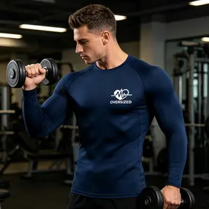 Men's Long-Sleeve Compression Shirt - Dry-Fit Performance Base Layer with Heartbeat Logo, Athletic Workout Top for Gym, Running, Single Pack, S-XL Sizes #TikTokMadeMeBuyIt #GymTok, Men's Compression Shirts