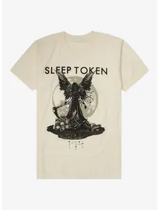 Sleep Token Winged Reaper T-Shirt Hot Topic Exclusive T-Shirt Sleep Token Shirt, Even In Arcadia Shirt, Scene Sleep Token Even In Arcadia Shirt