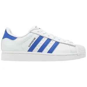 Adidas Originals Men's White/Blue Superstar 2 Sneakers, JQ4729 (No Box)