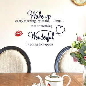 Inspirational Slogan Graphic Wall Sticker, 1 Count Self-adhesive Removable Wall Decal, Decorative Sticker for Home Living Room Bedroom