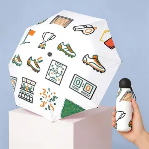 Automatic Folding Sun Umbrella, Durable Eight-Bone Design, Ideal for Outdoor Use, Perfect Holiday Gift, World Cup 8 Bone Umbrella, 235g