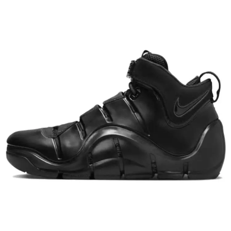 Nike LeBron 4 Black Anthracite 2023 Retro Comfort Mid Top Basketball Shoes Men's FJ1597-001