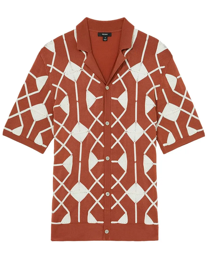 Reiss Terrazzo Cuban Button Sweater