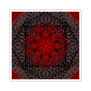 Red Death Magic Circle Kiss-Cut Stickers, Occult Witchy Decor, Gothic Laptop Decal, Halloween Planner Sticker Pack, Dark Arts Art Print,