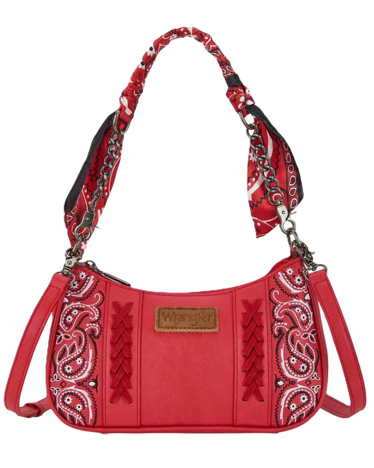 Wrangler Women's Women'S Braided Paisley Bandana Shoulder Bag - Wg331-818 Rd