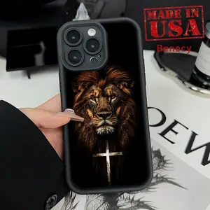 Retro Lion Protective case, fun design, compatible with iPhone 17 Pro Max, 17Air, 16 Pro, 15 Plus, 14, 13, 12 and 11, TPU full screen, shockproof, stylish, scratch-resistant, soft silicone material, drop-proof men's cool gadgets