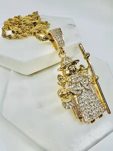 Holy Child of Atocha Pendant w/ 26" Rope Necklace (24K Gold Filled)