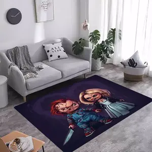 Horror Chucky And Tiffany Premium Rectangle Doormat