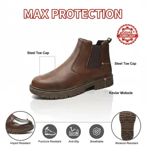 Oil Resistant Safety Shoes Puncture-proof Splash-proof Smash-proof Breathable Unisex Chef Work Shoe Waterproof Anti-slip Durable Outdoor Comfortable Boots