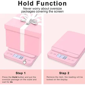 Accuracy Digital Shipping Scale, 86lb/0.1oz Postal Style, Flip up Holder Postage Scale, Digital Scale for Packages Small Business and Mails, Battery & Adapter