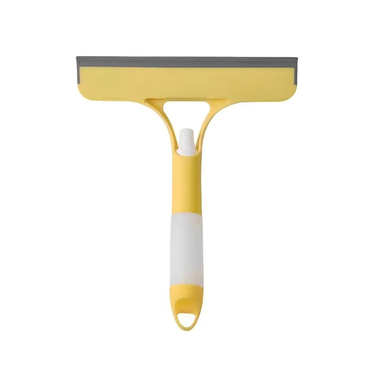 3-in-1 Spray Window Cleaning Tool - Squeegee, Scrubber and Spray Bottle Combo, White & Yellow Degreaser for Glass, Mirrors