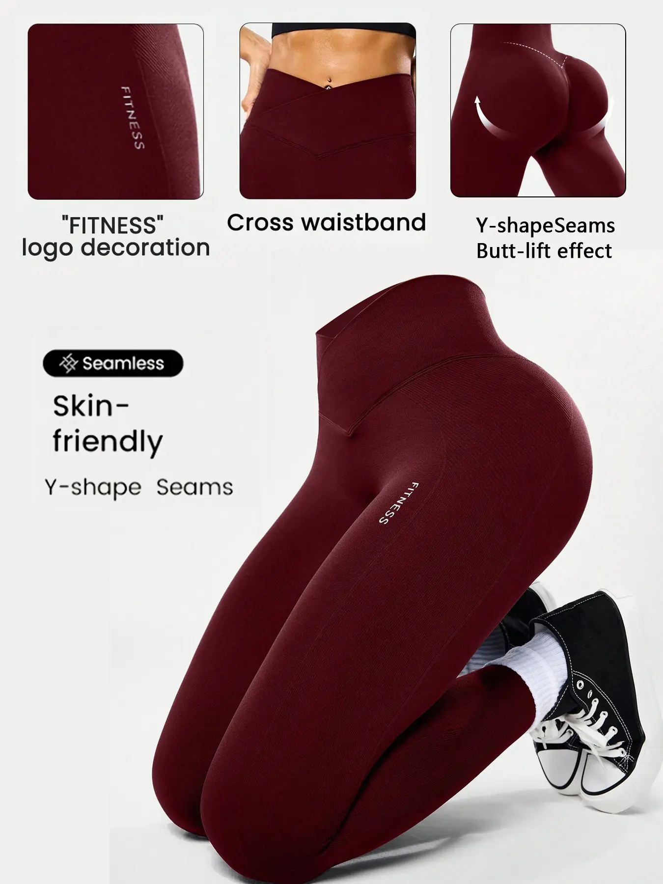 Women's High Elasticity Yoga Pants, High Waisted Leggings, Pilates Leggings, Scrunch Workout Leggings, All Seasons Gym Wear, Fitness Clothes, Comfortable & Flexible, Ideal for Fitness & Casual Use, Yoga Activewear