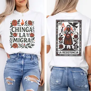 Comfort Colors Chinga La Migra T Shirt, Pro Immigration Activist Tee, Human Rights Graphic Shirt, An"Ti Deportation Unisex T Shirt, Civil Rights Gift, Unisex Fitted Short Sleeve Tee, Classic Streetwear