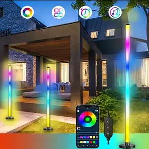 Smart LED Floor Lamp with APP Control, 1 Count RGB Color Changing Modern Standing Light with Music Sync & Timer, USB Powered Adjustable RGB Lighting LED Lights for Living Room, Bedroom, Gaming Room, Party Decor