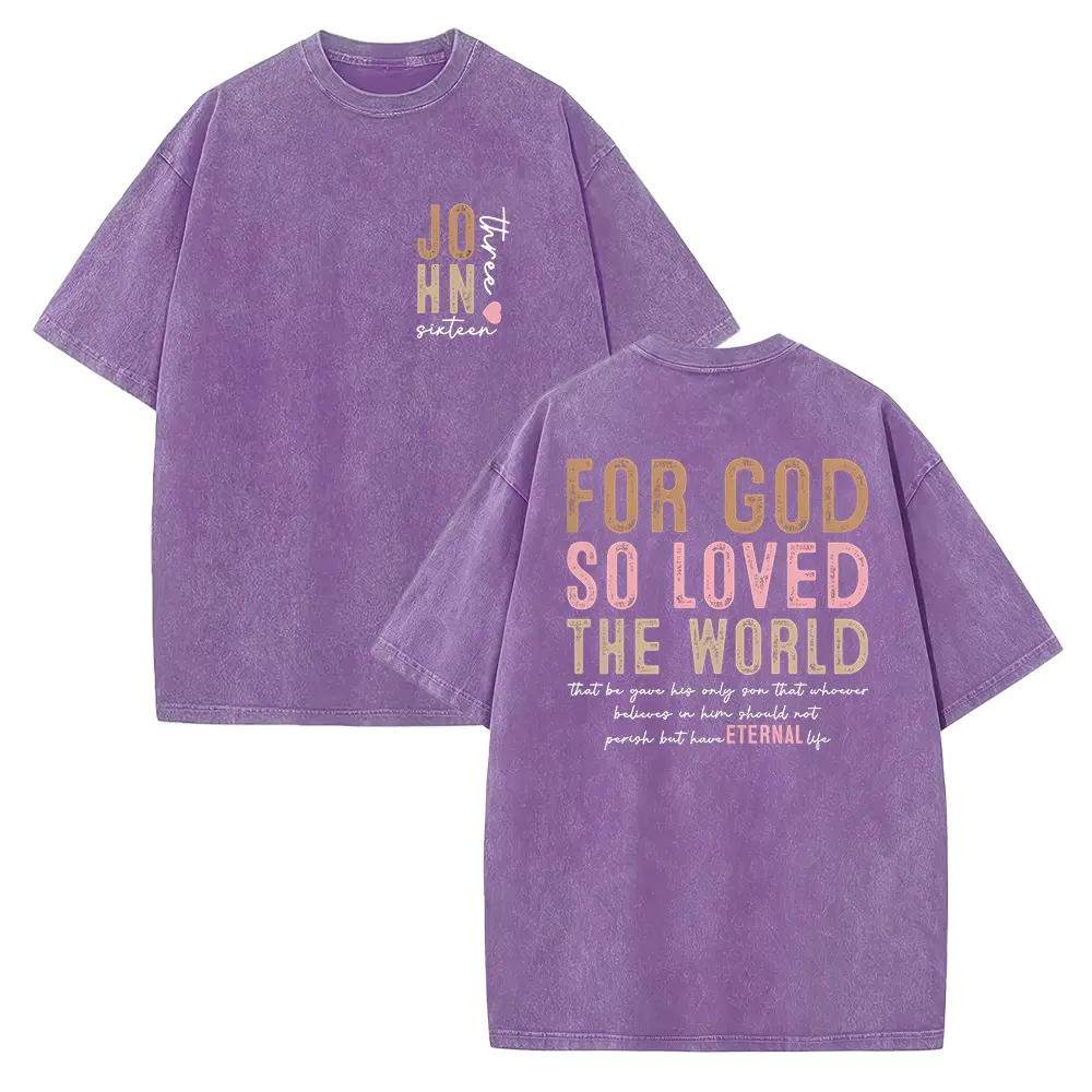 Washed T-shirt-Purple