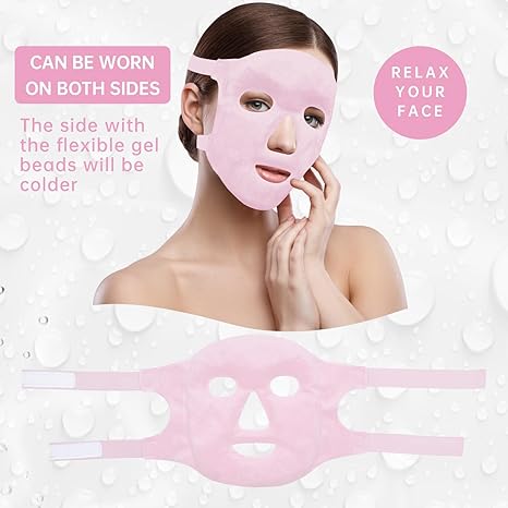 Face Ice Mask Gel Packs Hot & Cold Compress for Face Jaw Nose Dental Cosmetic & Laser Surgery Recovery Reduce Swelling Puffiness Dark Circles & Headache Relief Reusable Ice Pack for Women Face Ice Mask Gel Packs Hot & Cold Compress for Face Jaw Nose Dental Cosmetic & Laser Surgery Recovery Reduce Swelling Puffiness Dark Circles & Headache Relief Reusable Ice Pack for Women