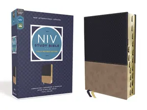 NIV Study Bible, Fully Revised Edition (Study Deeply. Believe Wholeheartedly.), Leathersoft, Navy/Tan, Red Letter, Thumb Indexed, Comfort Print (NIV Study Bible, Fully Revised Edition) by Kenneth L. Barker||Mark L. Strauss||Jeannine K. Brown||Craig L. Bl