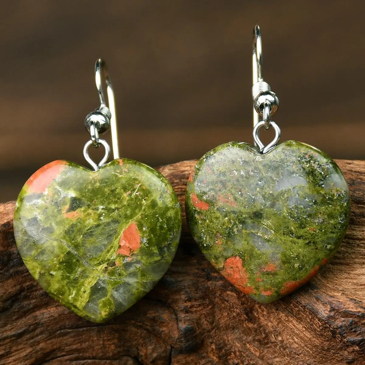 Flower made of green stone