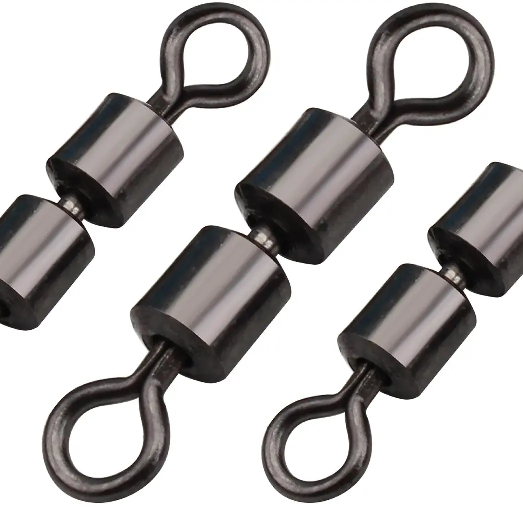 Slunger Cat Outdoors 2/0 Stainless steel Fishing High speed double rolling chain swivel 140LB Test