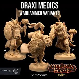 Draxi Medics Dragonborn Hammer Weapon Pistol | The Dragon Trappers Lodge | 32mm Scale | Miniature TTRPG Mini DnD Dungeons Dragons Wargaming