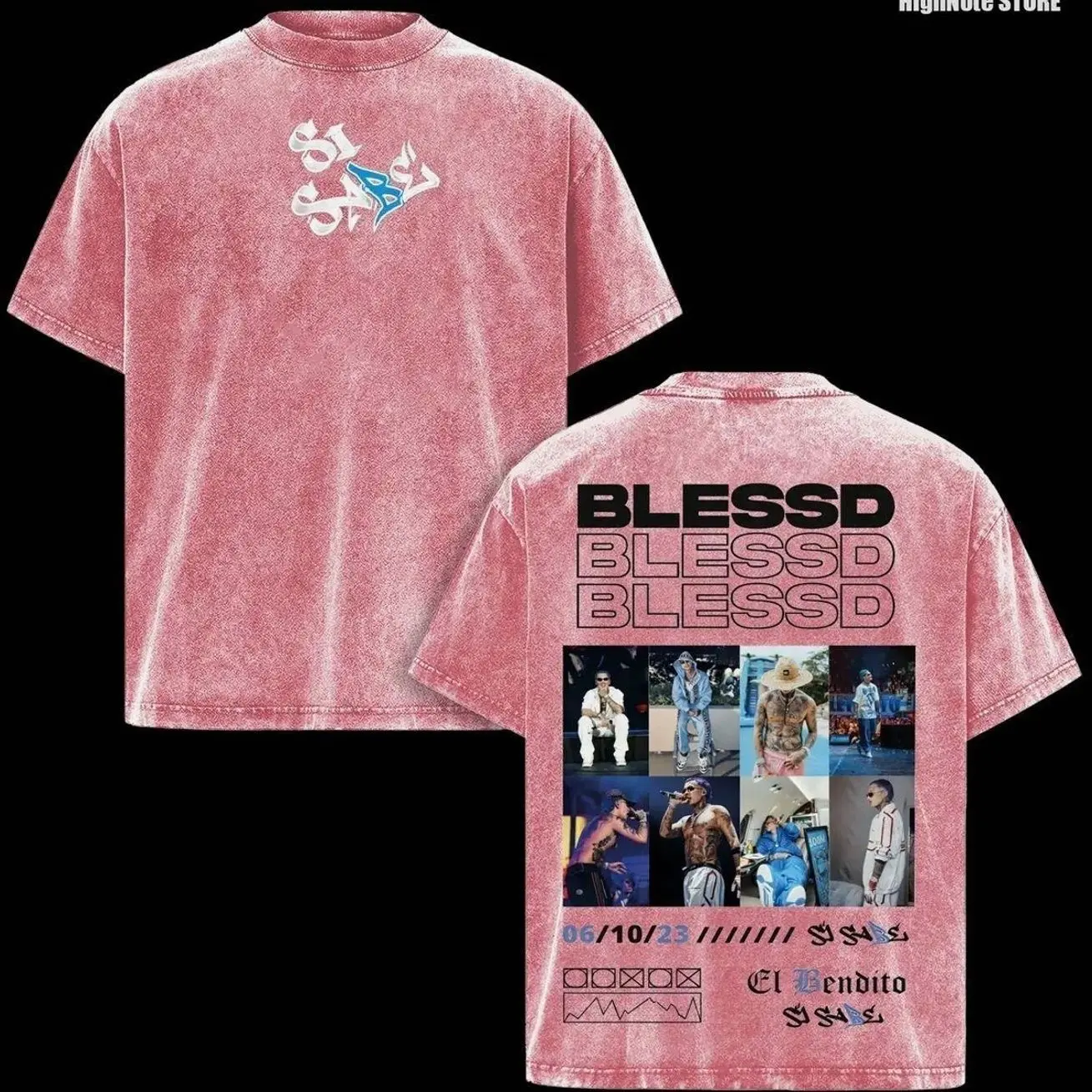 Blessd Si Sabe Shirt – Blessed Tour 2026 Vintage Acid Washed Pink Oversized Graphic T Shirt, El Bendito Latin Trap Rap Artist Tee Urban Streetwear Aesthetic, Heavyweight Soft Cotton Unisex Top, Men Women Wear Casual Tee, Gift for Latin Music Fans WZE 61Q
