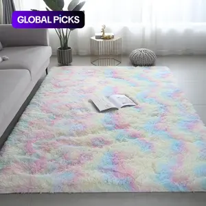 Modern Long Pile Polyester Fiber Rug, Rectangular Carpet for Living Room & Bedroom, Home Use, Multiple Sizes Available #GLOBAL PICKS