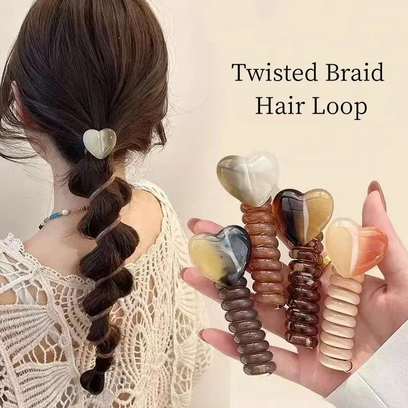 Bubble Braid Headband for Women, Minimalist Spiral Coil Hair Tie with Ponytail Loop for Creating Unique Braids Hairstyles