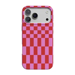 Casely iPhone 17 Pro Case | Vibe Check | Pink Checkerboard | Compatible with MagSafe | Classic Ultra Thin Design