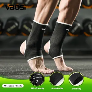 Vbosi 1 Pair (2pcs) Unisex One Size Elastic Ankle Support Sleeves for Running Basketball Cycling Gym Training