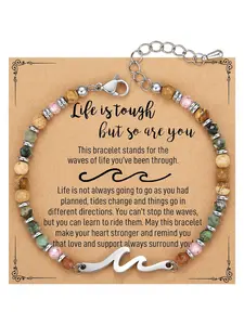 Wave Bracelets for Women, Christmas Stocking Stuffers, Jewelry Gifts for Best Friend, Sister, Mom, Daughter | 21st 30th 40th 50th 60th 70th Birthday Gifts for Women