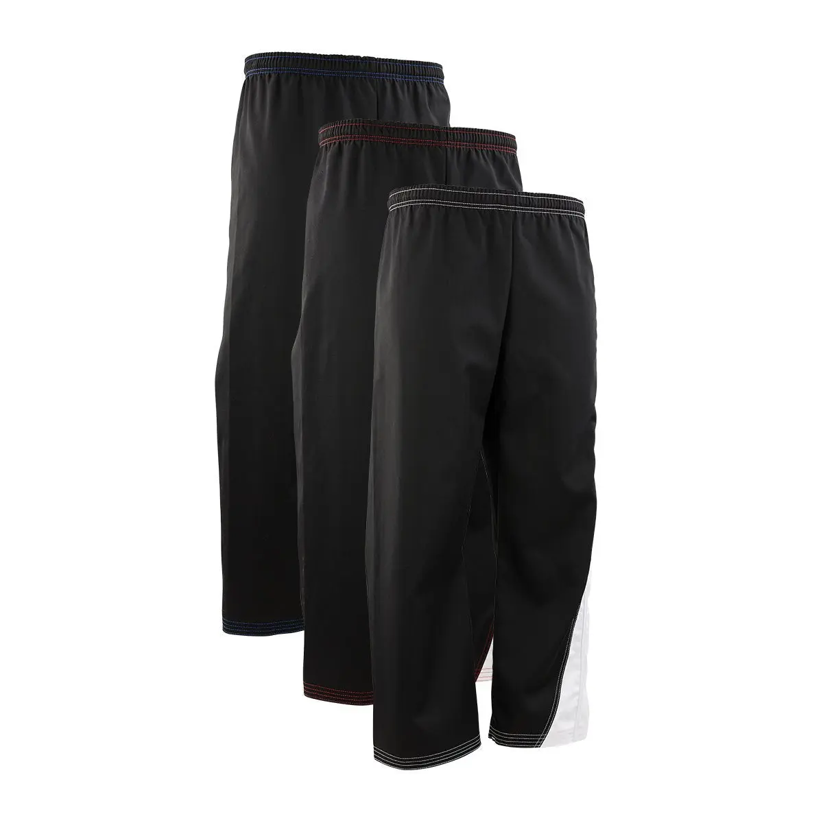 Men's Splice Program Uniform Trouser, Menswear Bottoms for Students, Black/Blue, Uniform Look