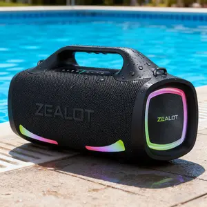 Zealot S79 100w Wireless Speaker, Portable Speakers, waterproof outdoor Bluetooth speaker,Dsp Technology, RGB Dream Lights, Portable Outdoor Subwoofer, Dual Pairing, 24000mah Battery, 48h Playtime.fast-charging power bank.for Home,Outdoor,Camping