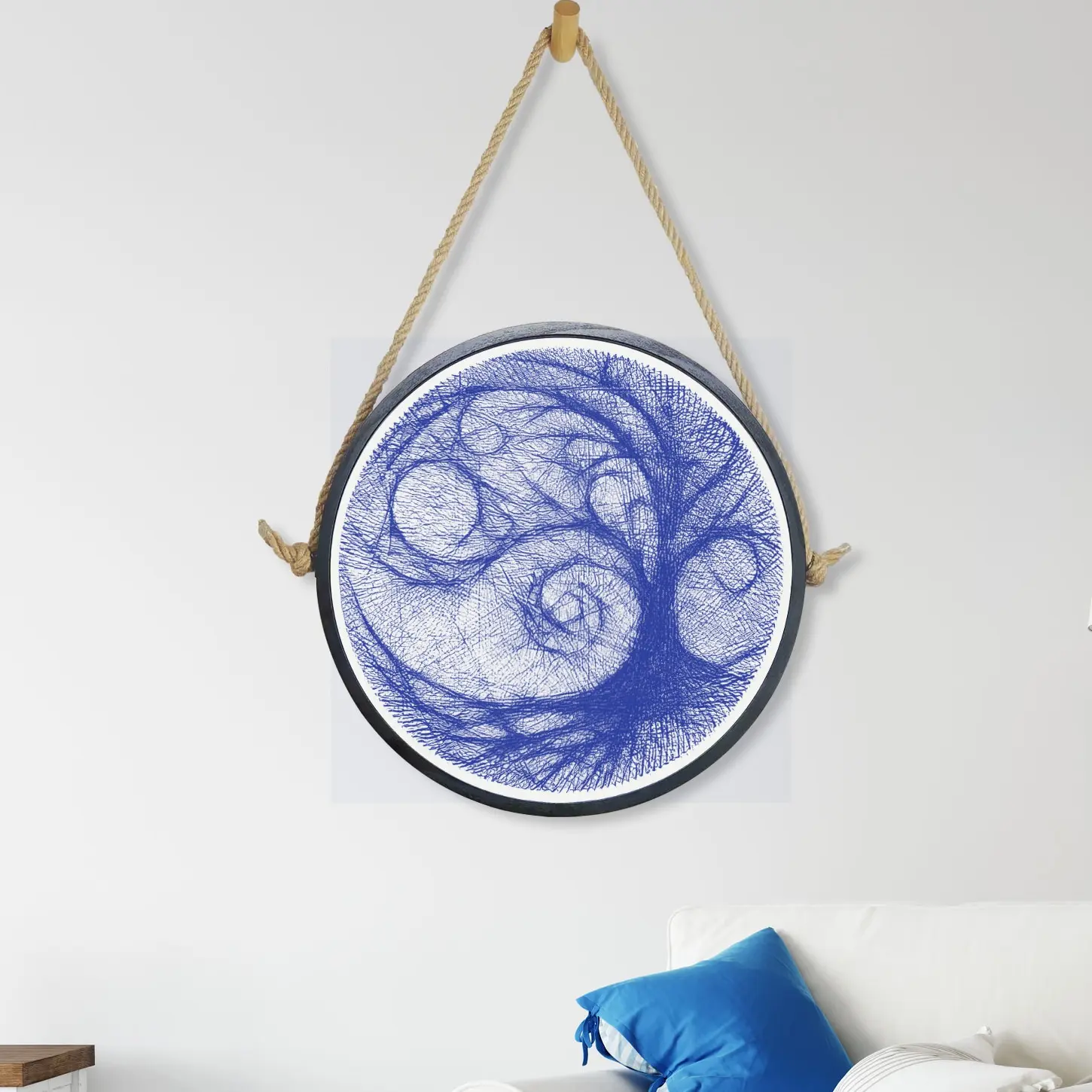String Art DIY Wall Art Unique Handmade Gift Tentacle Art, String Art kits for adults, crafts for adults, crafts for women kit, Framed Canvas DIY Wall Decor，diy creative gift Ornaments Decoration