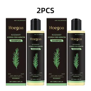 2 bottles - rosemary thickening shampoo, which can clean and strengthen fragile and fragile hair, contains rosemary extract and vitamin E, deep cleaning, mild moisturizing, Hydrating and plump herbal essence shampoo, suitable for all hair Haircare