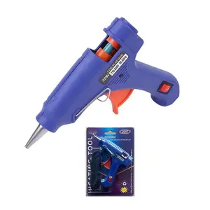 Mini Portable Hot Glue Gun 10pcs Glue Stick Hot Glue Gun Set For Quick Repair Artist DIY Art Home 20w Blue Tool