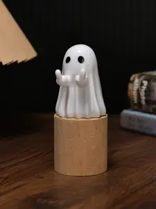 Cute Ghost Statues – Small Horror Halloween Decor for Coffee Tables, Shelves & Home Centerpieces”