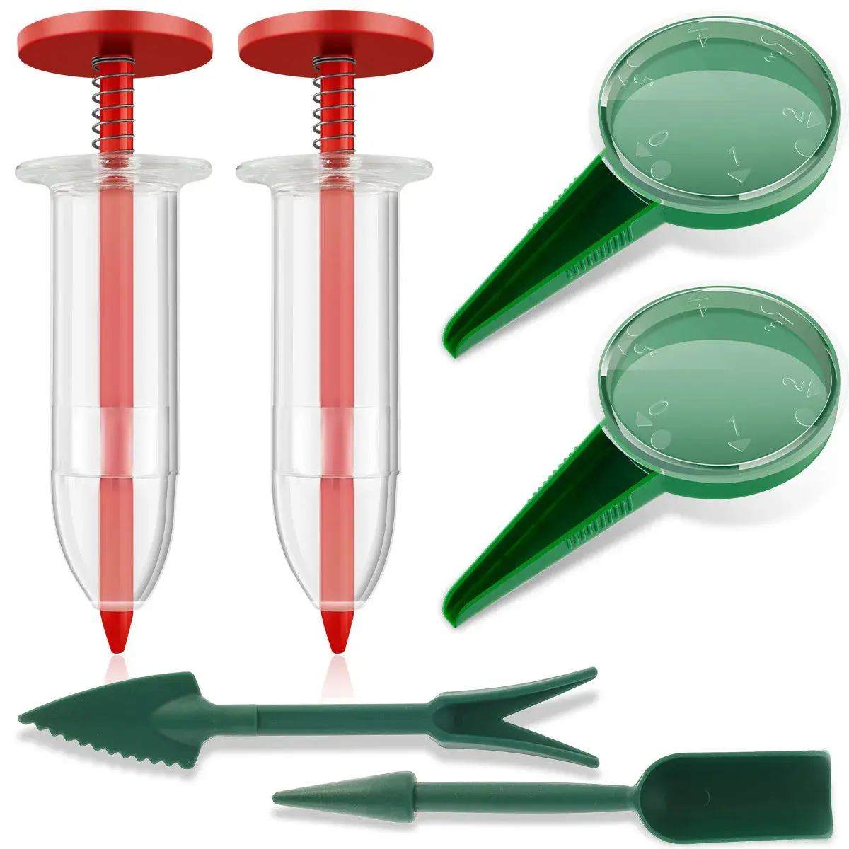 Manual Seed Sower Kit - Precision Handheld Seeder with Dibber Tool and Widger Tool for Home Garden Plant Care
