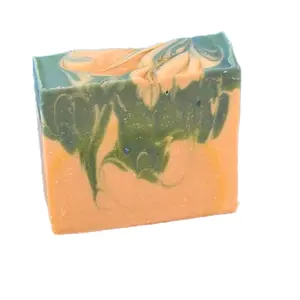 Sandalwood Vanilla Organic Cold Process Swirl Soap Handmade All Natural Unisex Soap made with Shea Butter. Gentle Cleanser for Skin Care