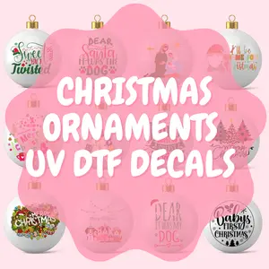 PROMO BUNDLE 10 CHRISTMAS ORNAMENTS UV DTF DECAL