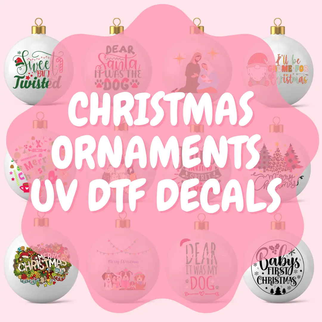 PROMO BUNDLE 10 CHRISTMAS ORNAMENTS UV DTF DECAL