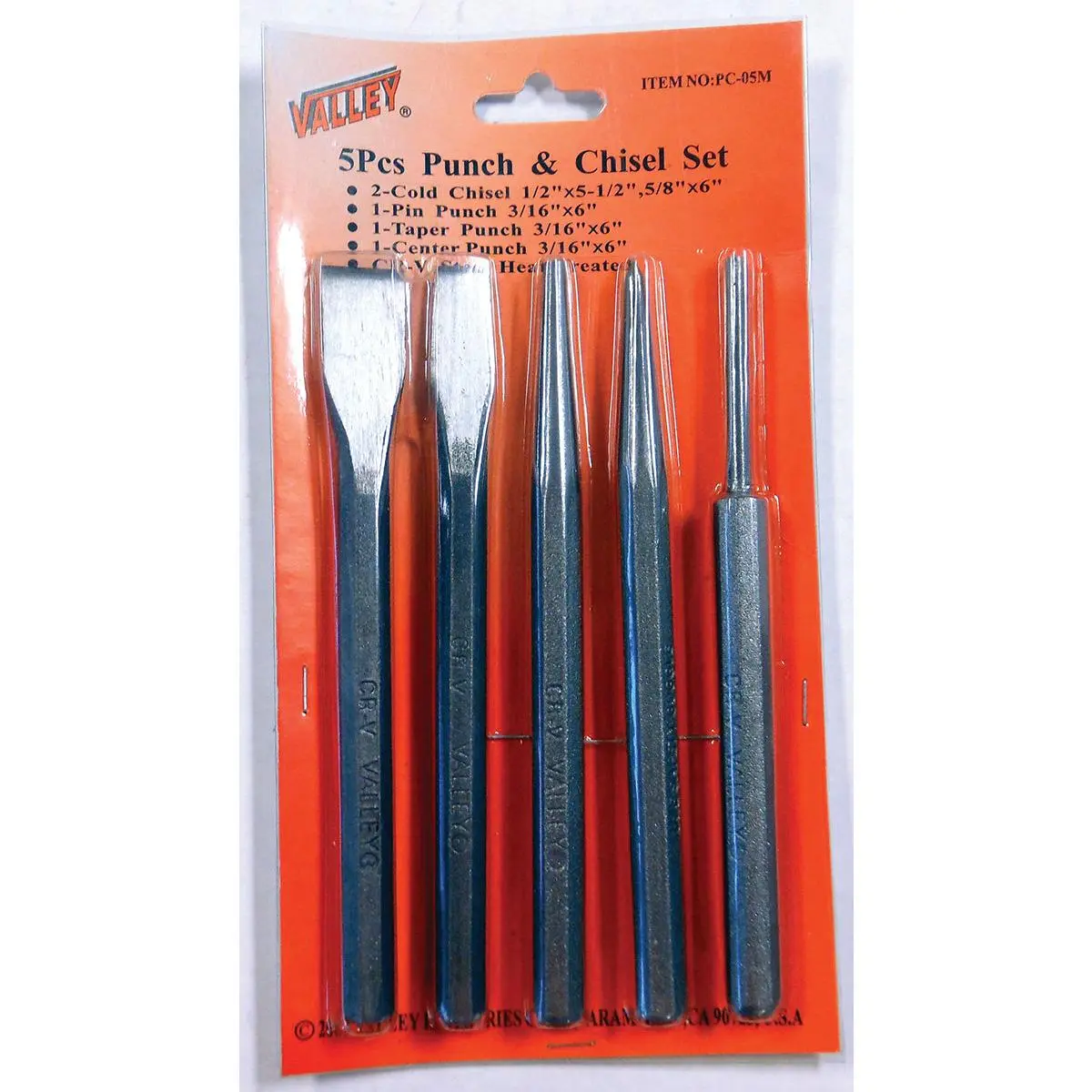 WorldWide Sales Online 5pc Punch and Chisel Set Chrome Vanadium – Chisel, import_2021_10_29_212114, Punch