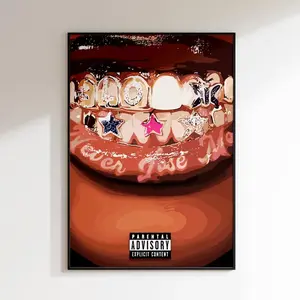 [Sale off up to 65%][Free Ship][No Frame] Never Lose Me Poster, Black Woman Grillz Art, Urban Black Girl Wall Decor Home Wall Art Street Art Print