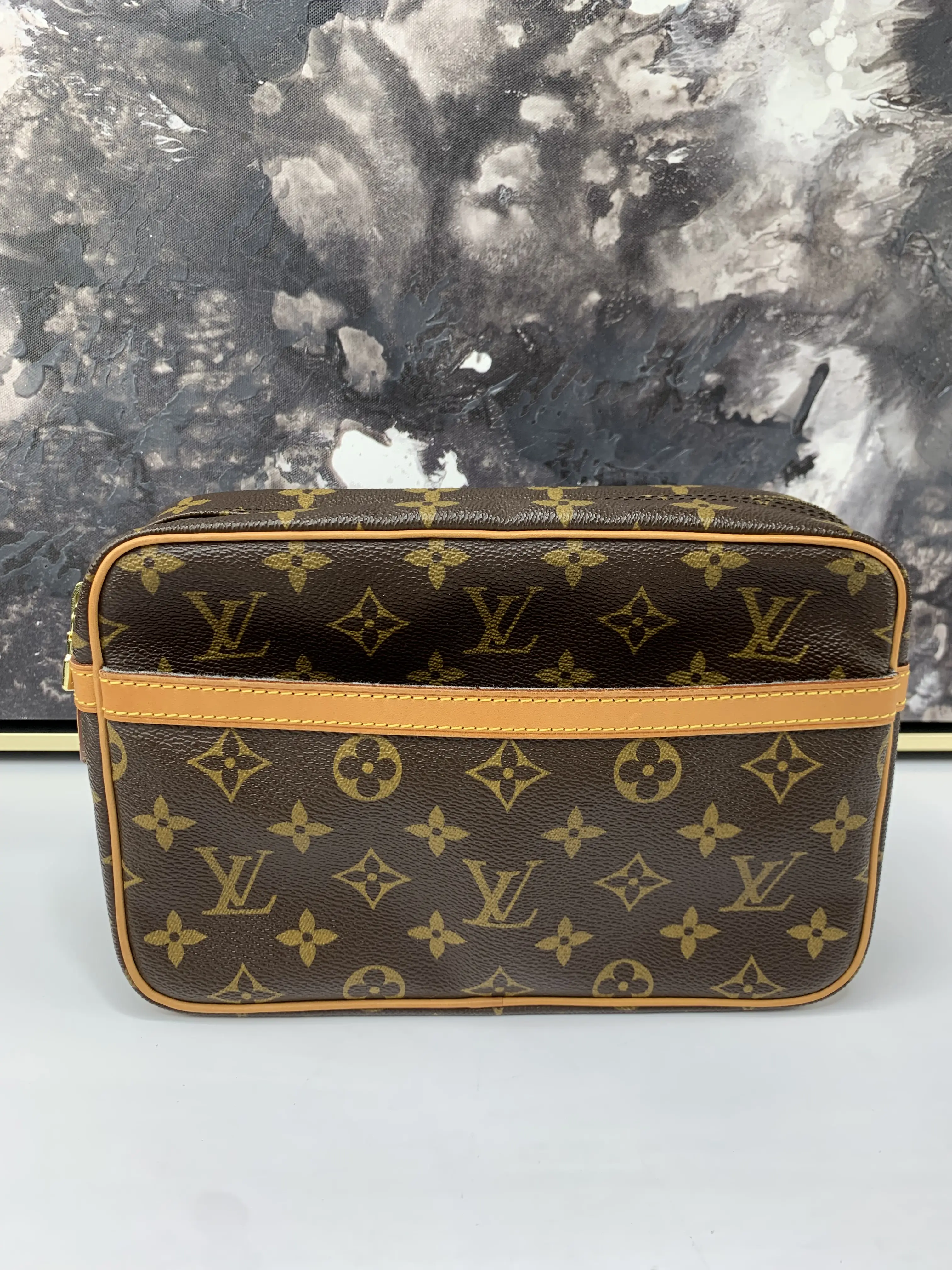 Pre-owned Louis Vuitton canvas Small Leather Goods Trocadero 23 Clutch