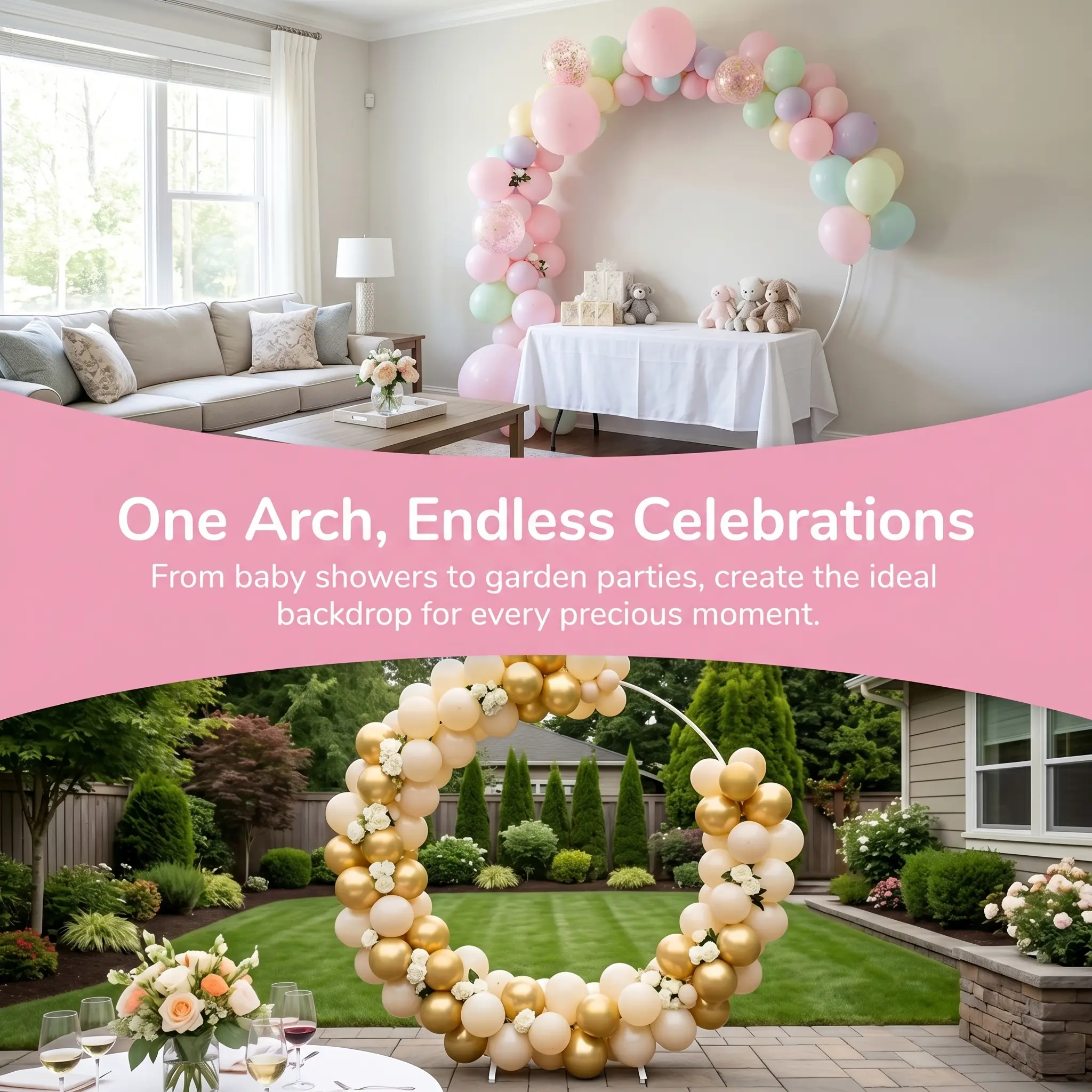 2m Table Balloon Arch Kit, Easy-to-Use Festive Party Decor Accessory for Home Supplies