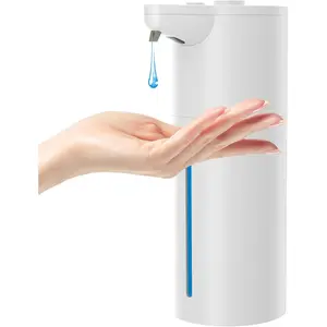 Automatic Soap Dispenser Touchless, Modern, Kitchen & Bathroom, Hands-Free, Adjustable Volume, Long  Life, Compatible with Thick & Thin Soap, Easy for , Clog-Free, White