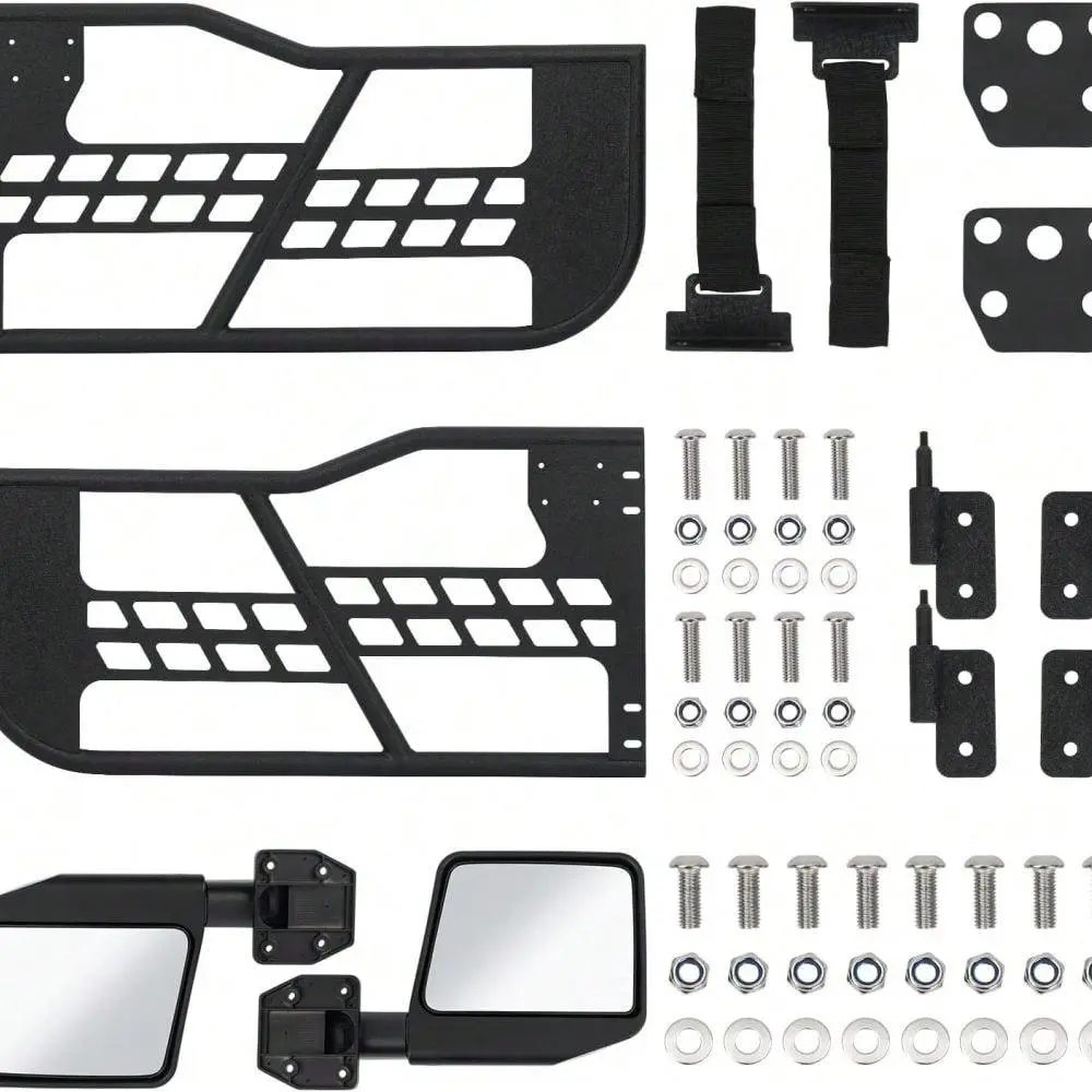 Off-Road Tubular Half Doors For TJ (1997–2006) – Set Of 2 Steel Tube Trail Doors For Enhanced Offroad Experience (Side Mirrors Not Included)
