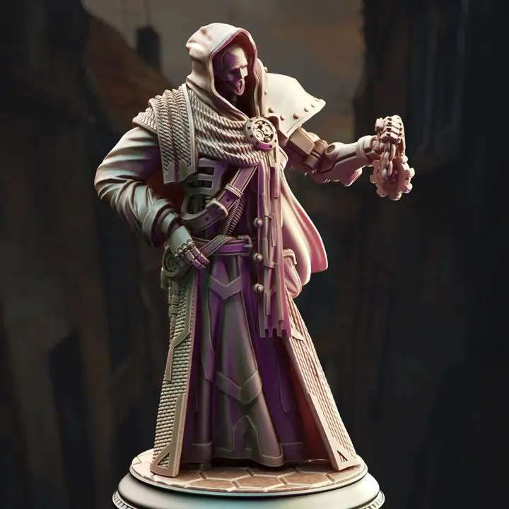Ancient Warforged Artificer - Senetus 3D-Printed Resin Miniature, DM Stash Character Figure Miniatures, Home Decor Statue, 3D-Printed Resin Miniatures