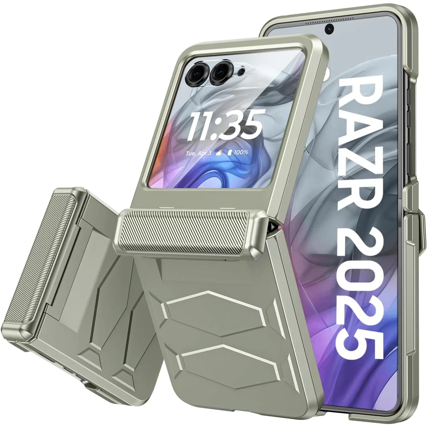 Oupeigar Customized Plastic Cellphone Casing - All-Inclusive Protection Tech Accessory for Razr 2024/2025/2026 Devices, Hinge Cover, Built-In Screen Protector, Shockproof Design, Wireless Charging Compatible,summerwins summerwins
