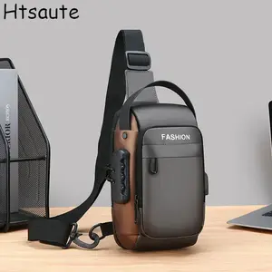 Newest Men's Anti-Theft Chest Bag with USB Charging, Ideal for School, Short Trips, Gym, and Sports